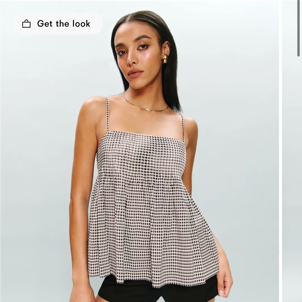 NWT Reformation Cici Top in Remy Check